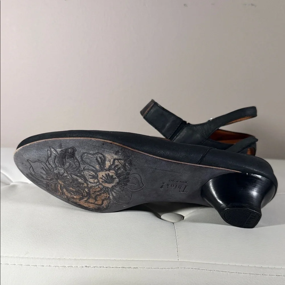 Think! Black Slingback Heels